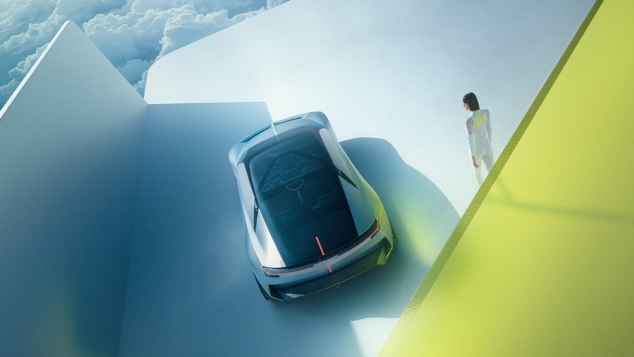 Opel Experimental, vue de dessus vers l'arrière